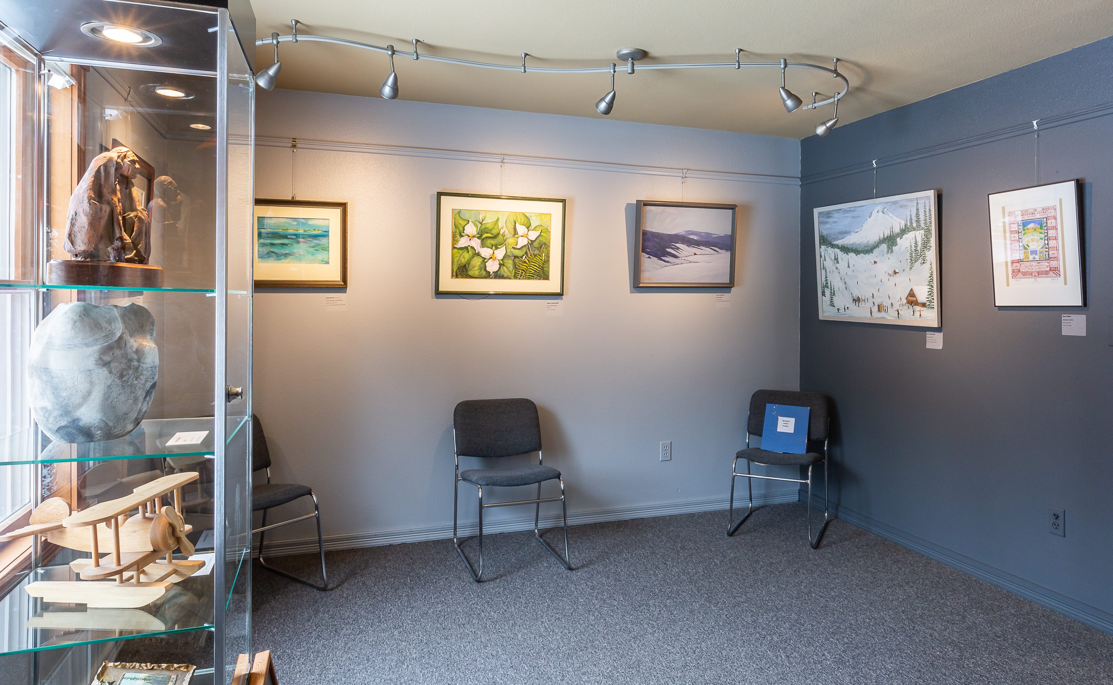This gallery is tribute to Mount Hood area artists, past and present.
The art displayed is all from the museum’s collection and was donated by the artist or a museum patron, to inspire others to appreciate fine arts.